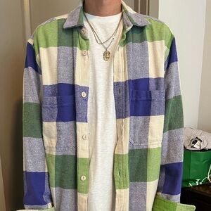 Oversized Flannel Shirt Jacket